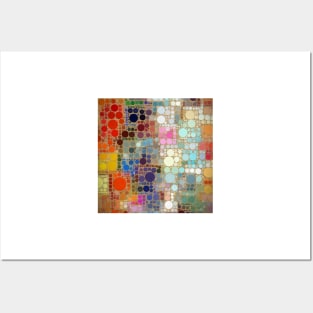 Circle Square Colorful Pattern Posters and Art